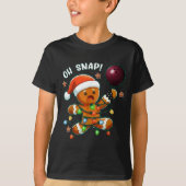 Funny Bowling Gingerbread Cookie Lights Oh Snap Gi T-shirt (Voorkant)