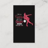 Funny Bowling Girl Witty Bowler Humor Visitekaartje (Voorkant)