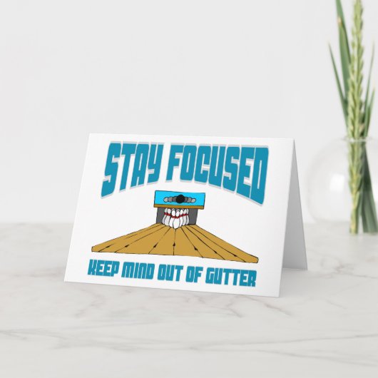 Funny Bowling houdt de geest uit de mond Feestdagen Kaart (Voorkant)