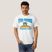Funny Bowling houdt de geest uit de mond T-shirt (Voorkant volledig)