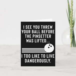 Funny Bowling Joke Gag Gift voor mannen en vrouwen Kaart