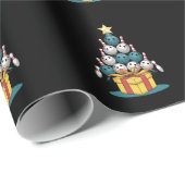 Funny Bowling-kerstboomverlichting met kerstcadeau Cadeaupapier (Rol Hoek)