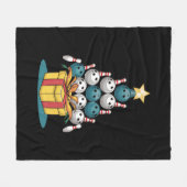 Funny Bowling-kerstboomverlichting met kerstcadeau Fleece Deken (Voorkant (Horizontaal))