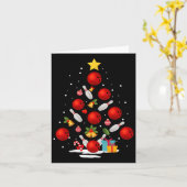 Funny Bowling-kerstboomverlichting zorgt voor kers Kaart (Gele Bloem)