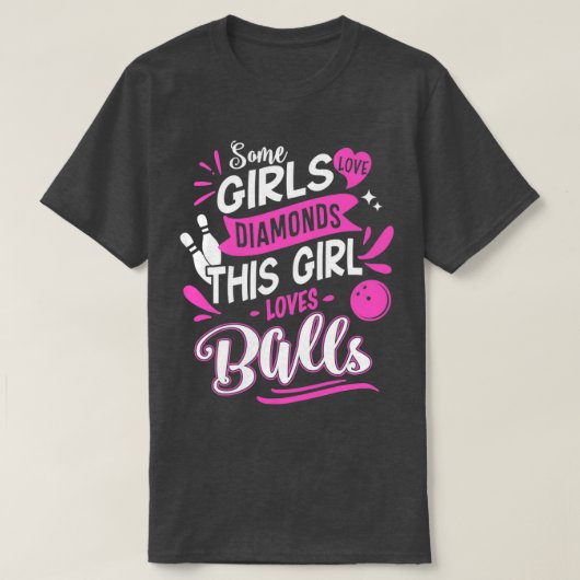 Funny Bowling Lover is niet alleen maar T-shirt (Design voorkant)