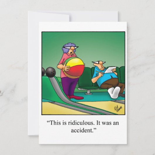 Funny Bowling Party Uitnodiging (Voorkant)