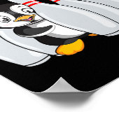 Funny Bowling Pin Cute Penguin voor Bowling Lover Poster (Hoek)
