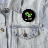 Funny Bowling Pun T-rex Dinosaur Bowlosaurus 1 Ronde Button 5,7 Cm (In situ)