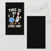 Funny Bowling Quote Dit is mijn Spare Visitekaartje (Voorkant / Achterkant)