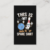 Funny Bowling Quote Dit is mijn Spare Visitekaartje (Voorkant)