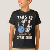 Funny Bowling Quote This is my Spare T-shirt (Voorkant)