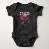 Funny Bowling Quote voor Bowler Romper (Voorkant)