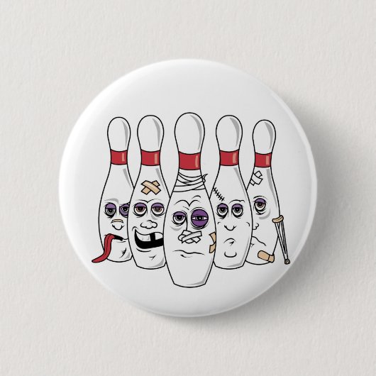 Funny Bowling Ronde Button 5,7 Cm (Voorkant)