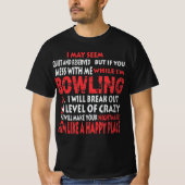 Funny Bowling Shirten Bowlers cadeau Happy Place T-shirt (Voorkant)