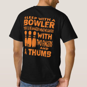 Funny Bowling-Shirten slapen met Bowler Gift  T-shirt
