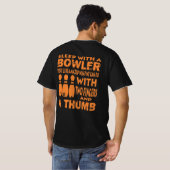 Funny Bowling-Shirten slapen met Bowler Gift T-shirt (Achterkant volledig)
