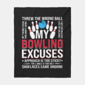 Funny Bowling smoesjes woordkunst Fleece Deken (Voorkant)