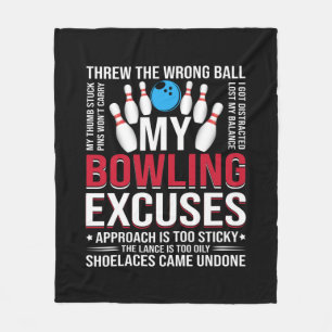 Funny Bowling smoesjes woordkunst Fleece Deken