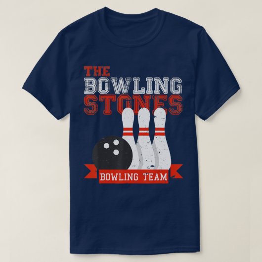Funny Bowling Stones Bowl Sports Team T-shirt (Design voorkant)