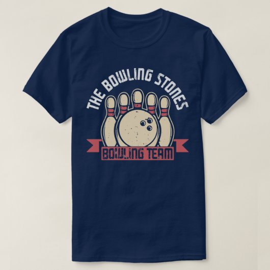 Funny Bowling Stones Team T-shirt (Design voorkant)