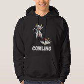 Funny Bowling Strike Bowling Pin Cow Bowler Bowlin Hoodie (Voorkant)