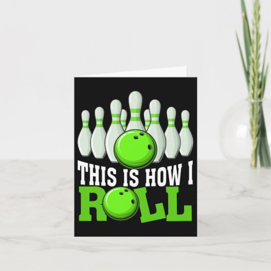 Funny  Bowling Team Bowler Bowling Lover Bo Kaart (Voorkant)