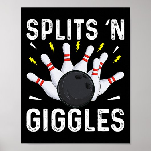 Funny Bowling Team Splits Giggles 1 Poster (Voorkant)
