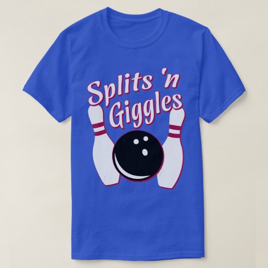 Funny Bowling Team Splits Giggles 1 T-shirt (Design voorkant)
