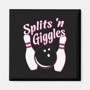 Funny Bowling Team Splits Giggles Magneet