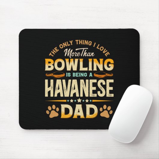 Funny Bowling Vaderdag - Havanezer Dad Dog Love Muismat (Met muis)