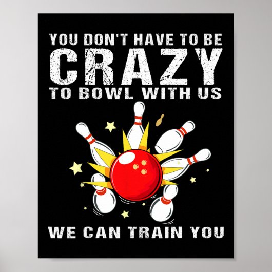 Funny Bowling voor vrouwelijke Mannen Bowler team  Poster (Voorkant)