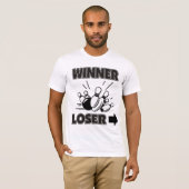 Funny Bowling Winner Loser T-shirt (Voorkant volledig)