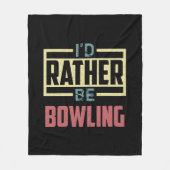 Funny Bowling word art Fleece Deken (Voorkant)