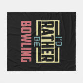 Funny Bowling word art Fleece Deken (Voorkant (Horizontaal))