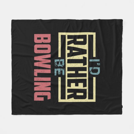 Funny Bowling word art  Fleece Deken (Voorkant (Horizontaal))