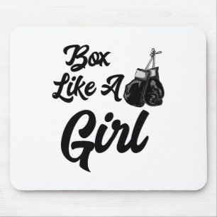 Funny Box Like A Girl T Shirt T Shirt Boxing Glove Muismat