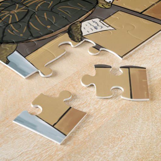 Funny Box Turtles op het werk Legpuzzel (Zijkant)