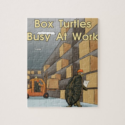 Funny Box Turtles op het werk Legpuzzel (Verticaal)