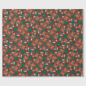 Funny Boxer Breed Kerstpatroon Cadeaupapier (Vlak)