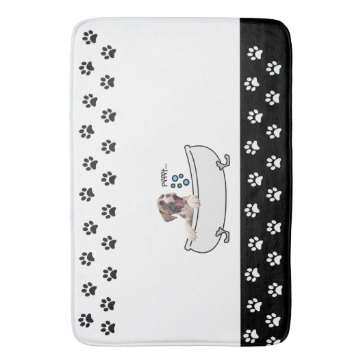 Funny Boxer Dog Bath Mat (Voorkant Verticaal)