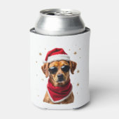 Funny Boxer Dog Christmas Lights Xmas Outfit Pajam Blikjeskoeler (Blikje Voorkant)