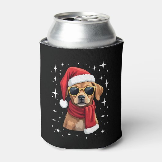 Funny Boxer Dog Christmas Lights Xmas Outfit Pajam Blikjeskoeler (Blikje Voorkant)
