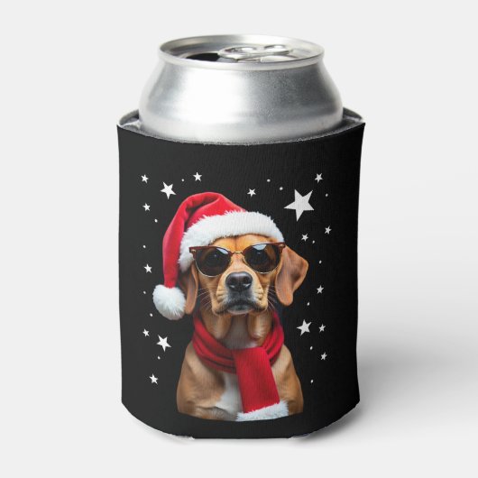Funny Boxer Dog Christmas Lights Xmas Outfit Pajam Blikjeskoeler (Blikje Voorkant)