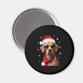 Funny Boxer Dog Christmas Lights Xmas Outfit Pajam Magneet (Voorkant / Achterkant)