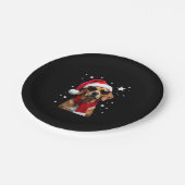 Funny Boxer Dog Christmas Lights Xmas Outfit Pajam Papieren Bordje (Gekanteld)