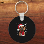 Funny Boxer Dog Christmas Lights Xmas Outfit Pajam Sleutelhanger (Voorkant)
