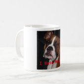 Funny Boxer Dog 'I Hate Mondays' Mok van nieuwheid (Voorkant links)