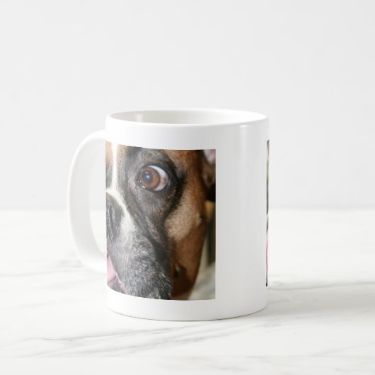 Funny Boxer Dog Koffiemok (Voorkant links)