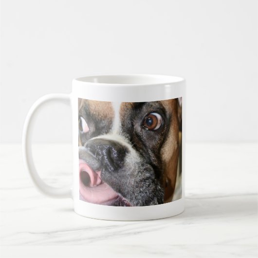 Funny Boxer Dog Koffiemok (Links)