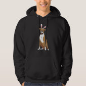 Funny Boxer Dog Paasbunny Ears Boys Girl Kinder E Hoodie (Voorkant)